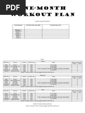 Workout PLan