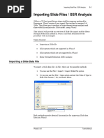 Importing Slide Files / SSR Analysis