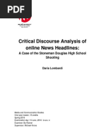 Critical Discourse analysis