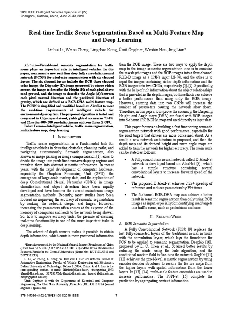 Real-Time Traffic Scene Segmentation Based On Multi-Feature Map and ...