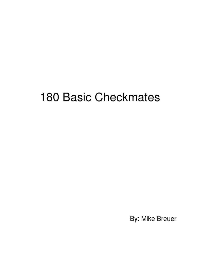 180 Basic Checkmates | PDF | Competitive Games | Gaming