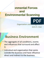 Environmental Forces and Environmental Scanning: Organization and Management Janis A. Jose