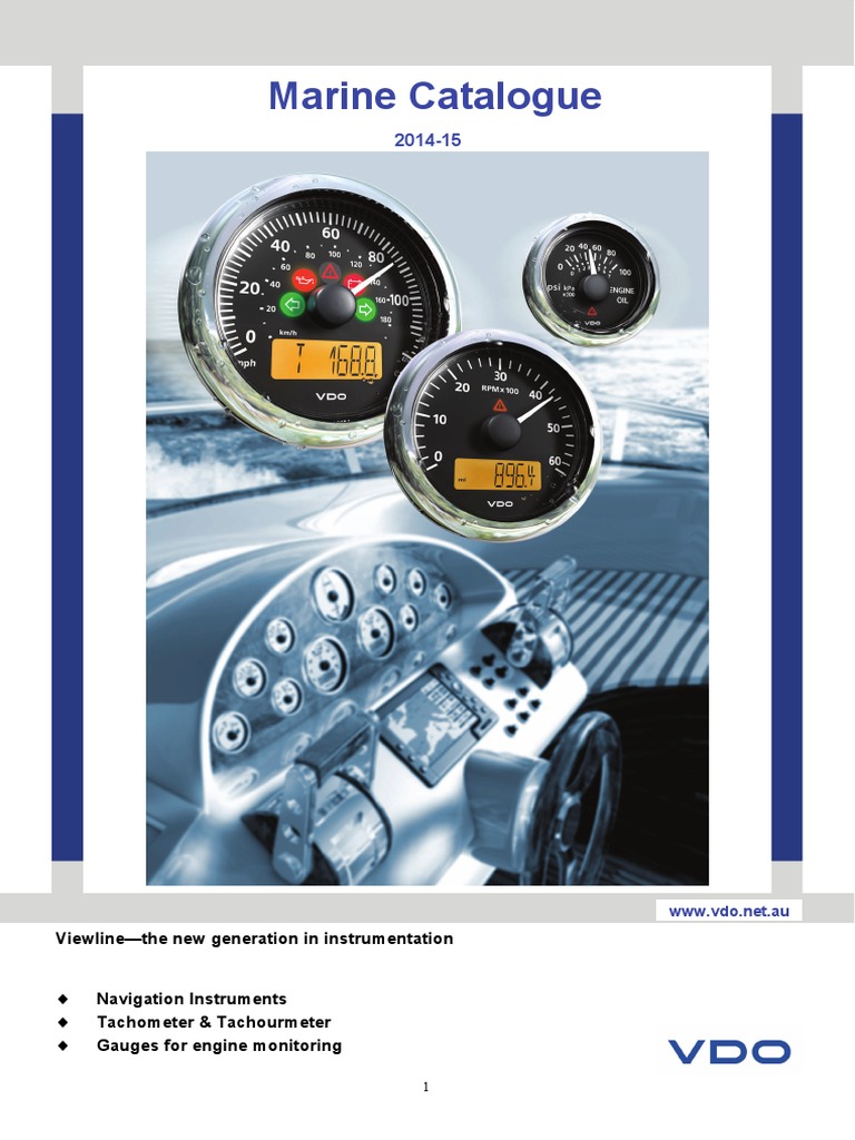 2015 Vdo Australia Marine Catalogue en | PDF | Ignition System |  Thermocouple
