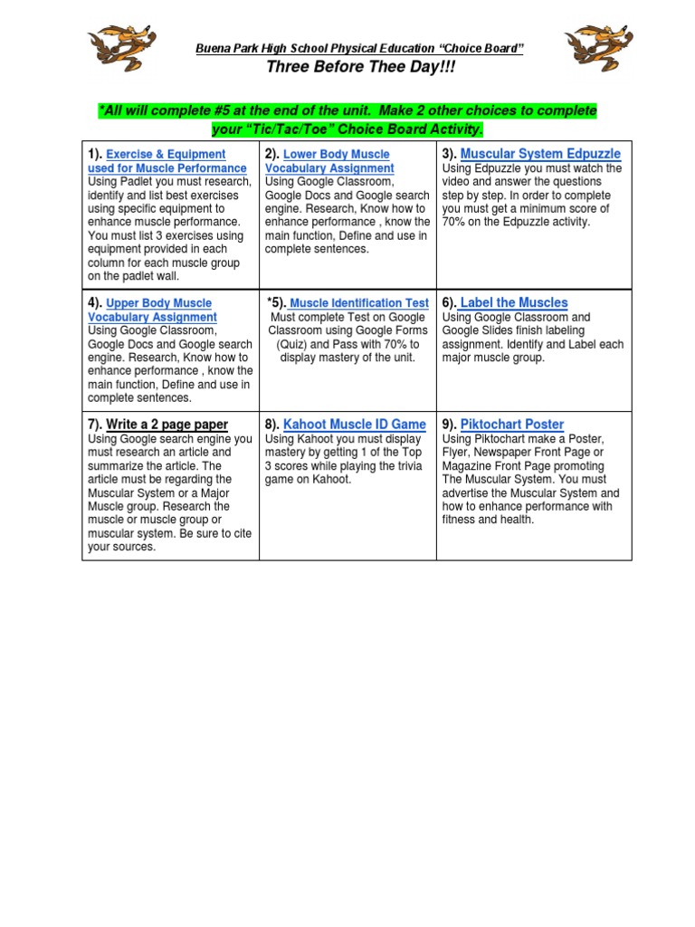Choice Board | PDF