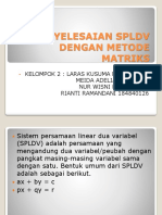 Metode Matriks untuk Menyelesaikan SPLDV