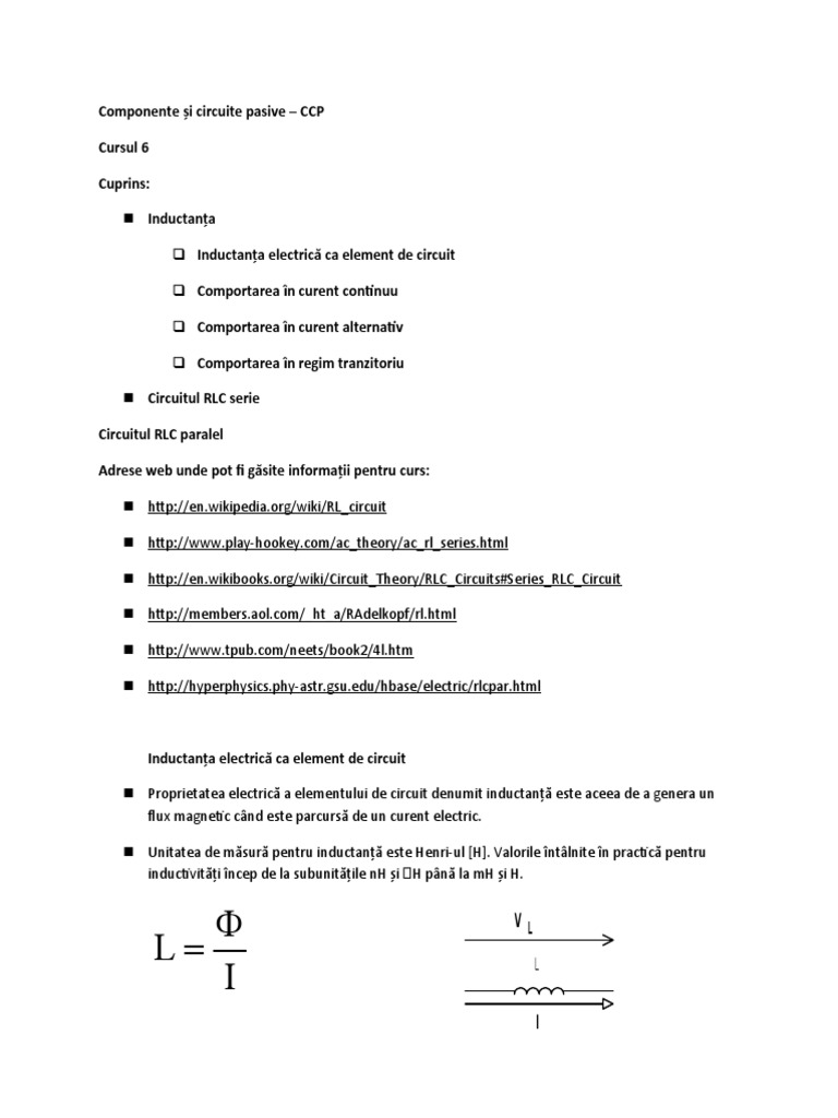 Inductanta Electrica | PDF