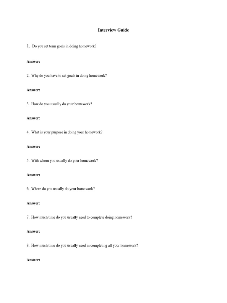 Interview Guide | PDF