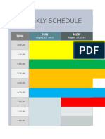 Weekly Schedule: Time SUN MON