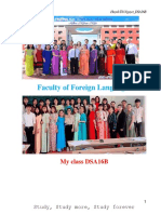 Faculty of Foreign Languages: My Class DSA16B
