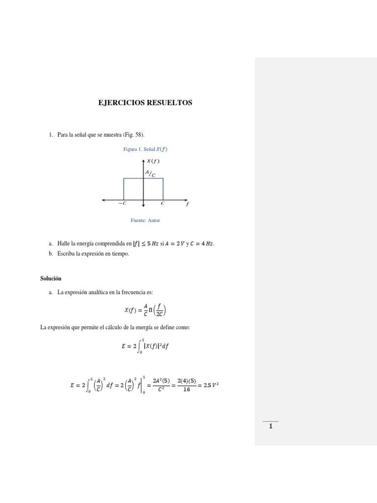 Densidad de Potencia Espectral y Energía | PDF | Densidad espectral ...