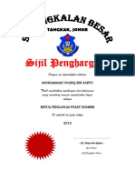 Sertifikat penghargaan SK Pengkalan Besar 2012