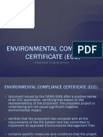 (ECC) Environmental Compliance Certificate