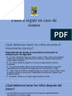 Pasos A Seguir en Caso de Sismos