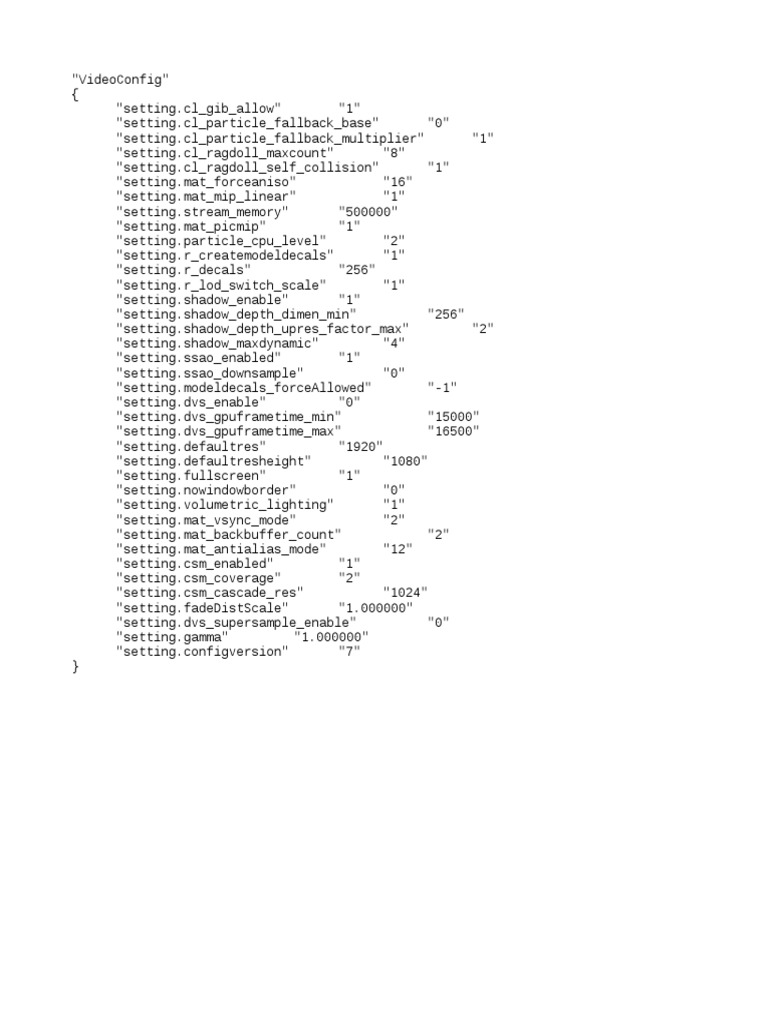 Video Config For Apex Pdf