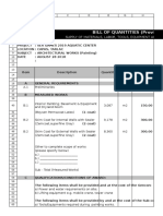 BILL OF QUANTITIES (Provisional Quantity)