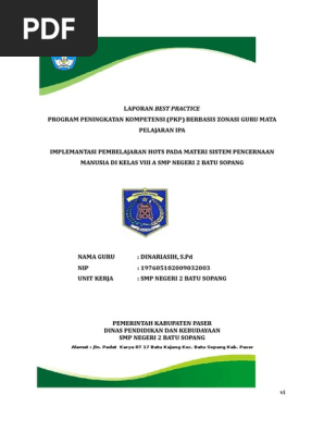 Contoh Laporan Best Practice Pkp Smp Ipa Seputar Laporan