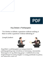 Ang Debate o Pakikipagtalo - Unang Aralin