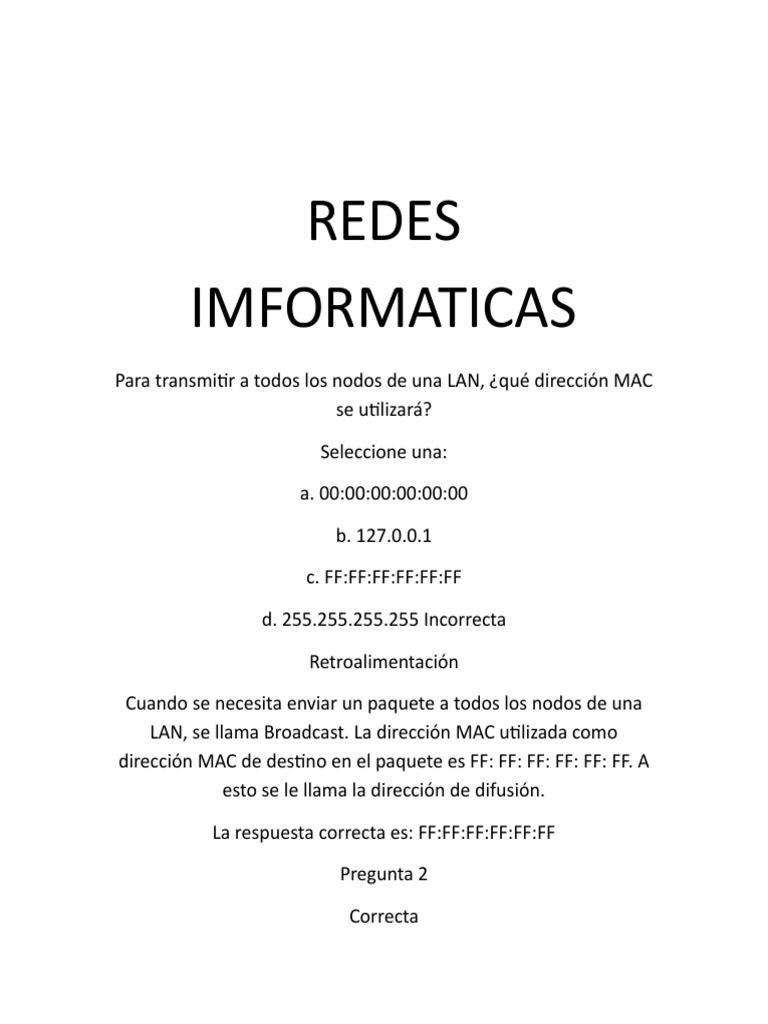 Redes Imformatica | PDF | Modelo osi | Red de computadoras