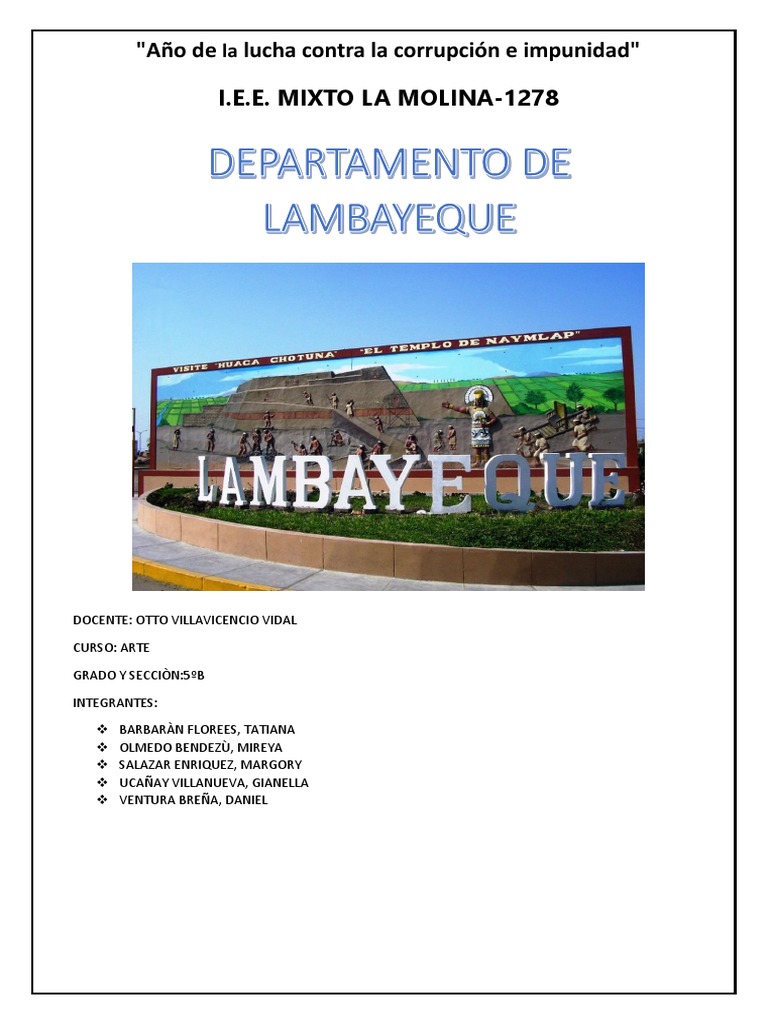 Historia y Datos de Lambayeque | PDF | Alimentos | Cocina