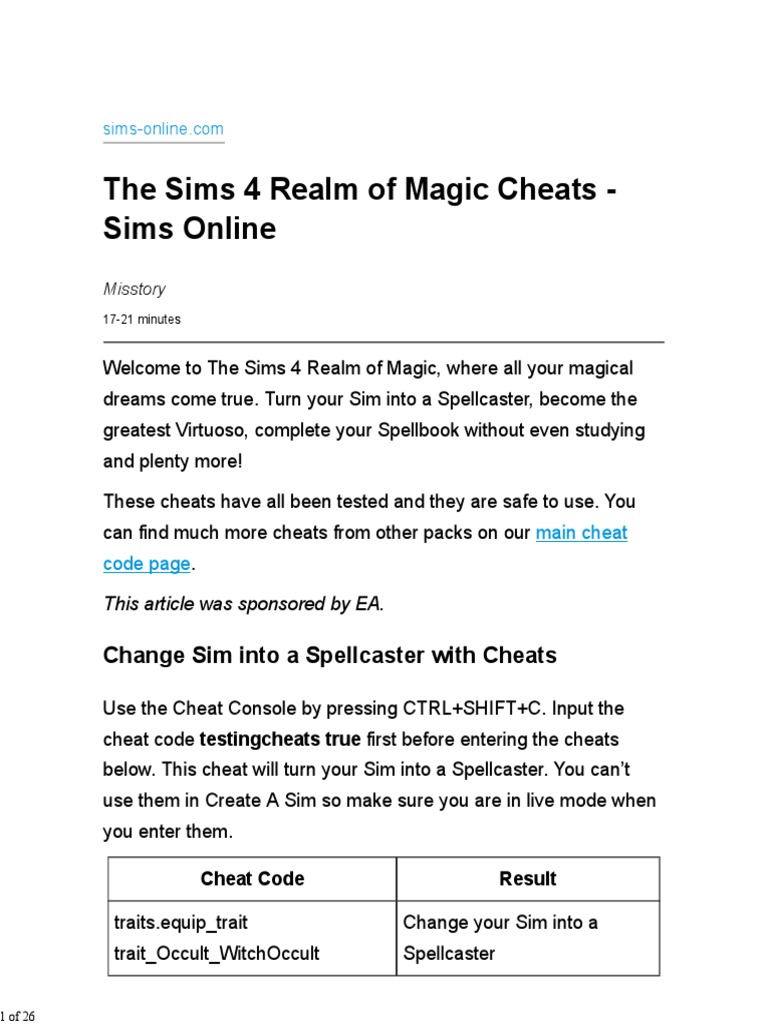 ruthless on X: Time to study up! Screenies of the Sims 4 Player guide info  including controls & cheats sheets    / X