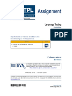 UTPL - Language Testing Assigment (2019-2020)