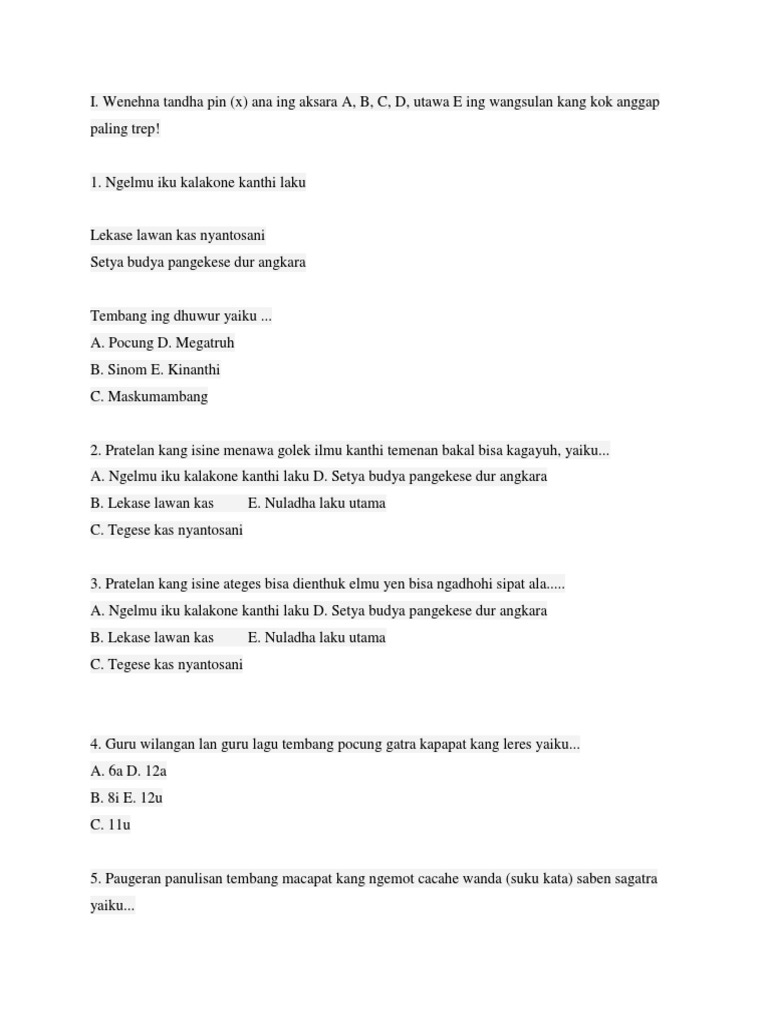 Bahan Soal Kelas 11 Pdf
