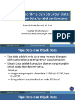 Pertemuan 2 - Strukutur Data, Variable, Dan Tipe Data