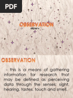 Types of Observations