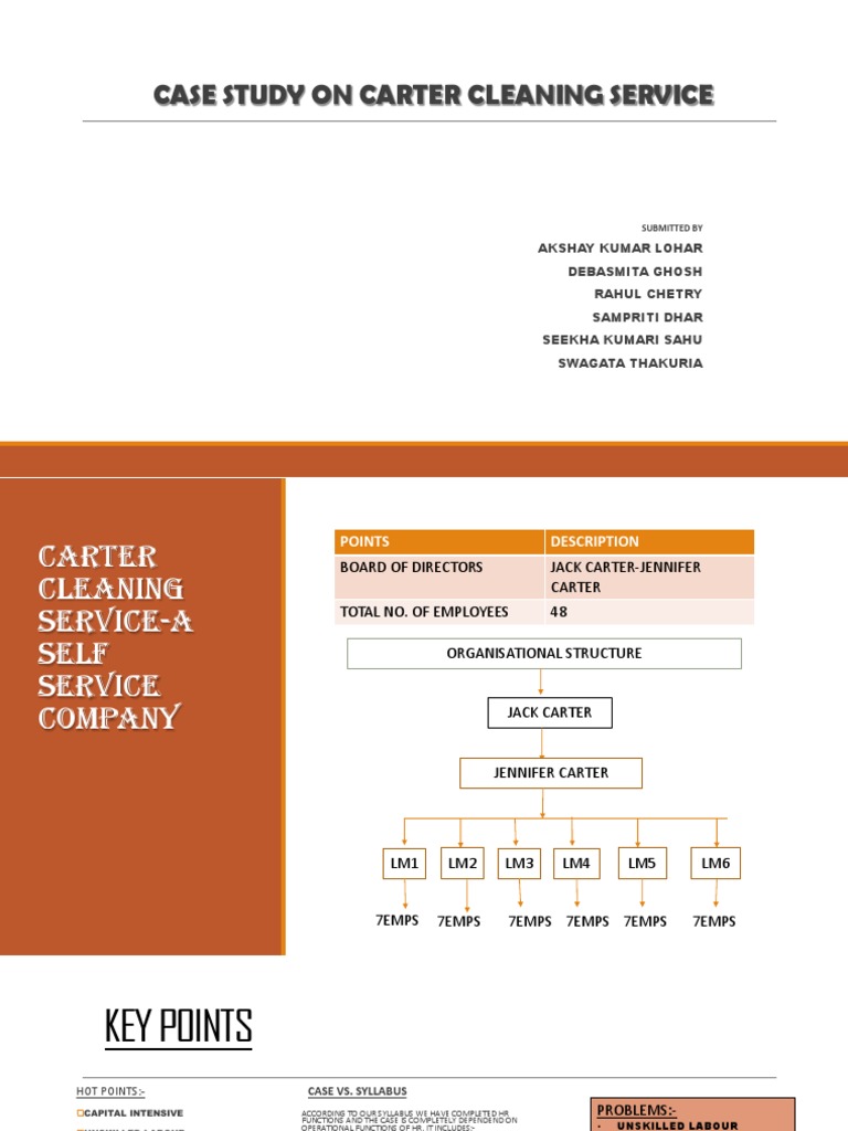 Case Study On Carter Cleaning Service PDF Leadership Business