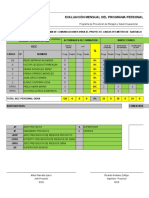 Evaluación mensual del programa personalizado