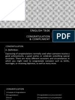 Congratulation & Compliment: English Task