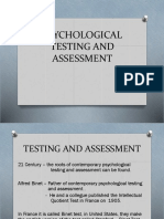 Psychological Testing and Assessment