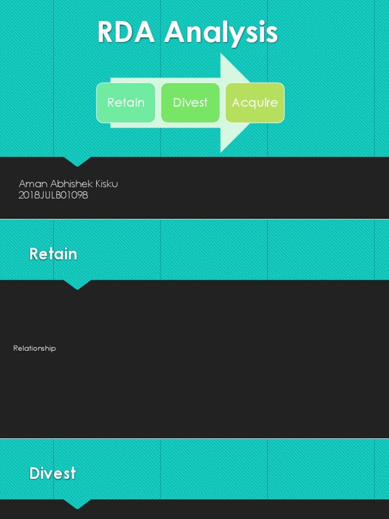 RDA Analysis: Retain Divest Acquire | PDF