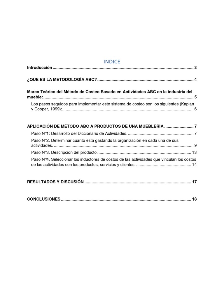 Metodología ABC | PDF | Costo | Contabilidad de gestión