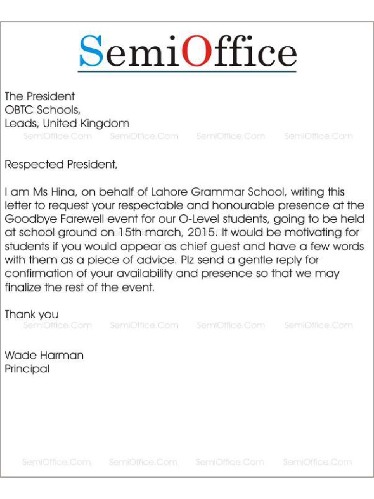 89 Best Formal Invitation Letter For School Function Template in 2019 | PDF