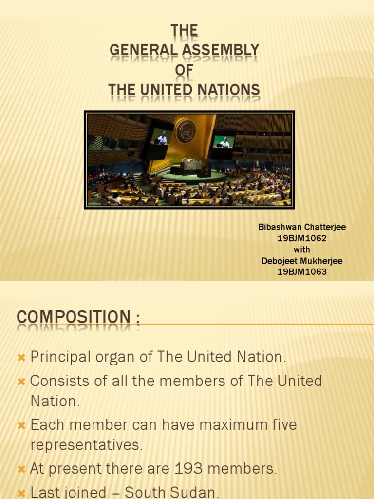 UN General Assembly: Functions & Powers | PDF | United Nations General ...