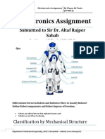 Mechatronics Assignment by Waqas Ali Tunio (07ME34) QUEST Nawabshah