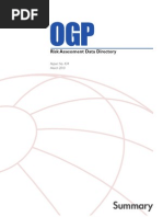 OGP Risk Assessment Data Directory, Report No. 434, Compiled, 2010