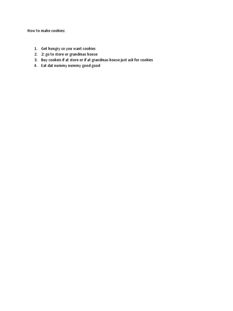 Cookie Recipe | PDF | Cooking, Food & Wine