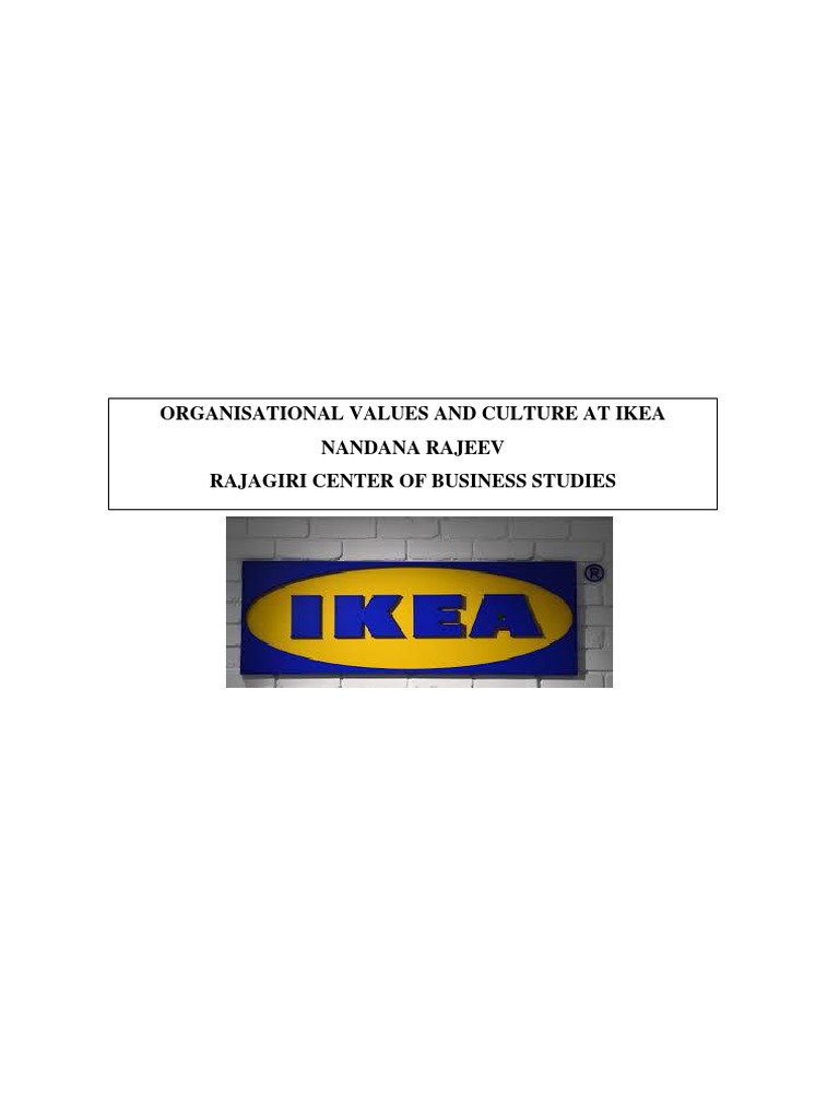 Ikea Organizational Culture Value Ethics