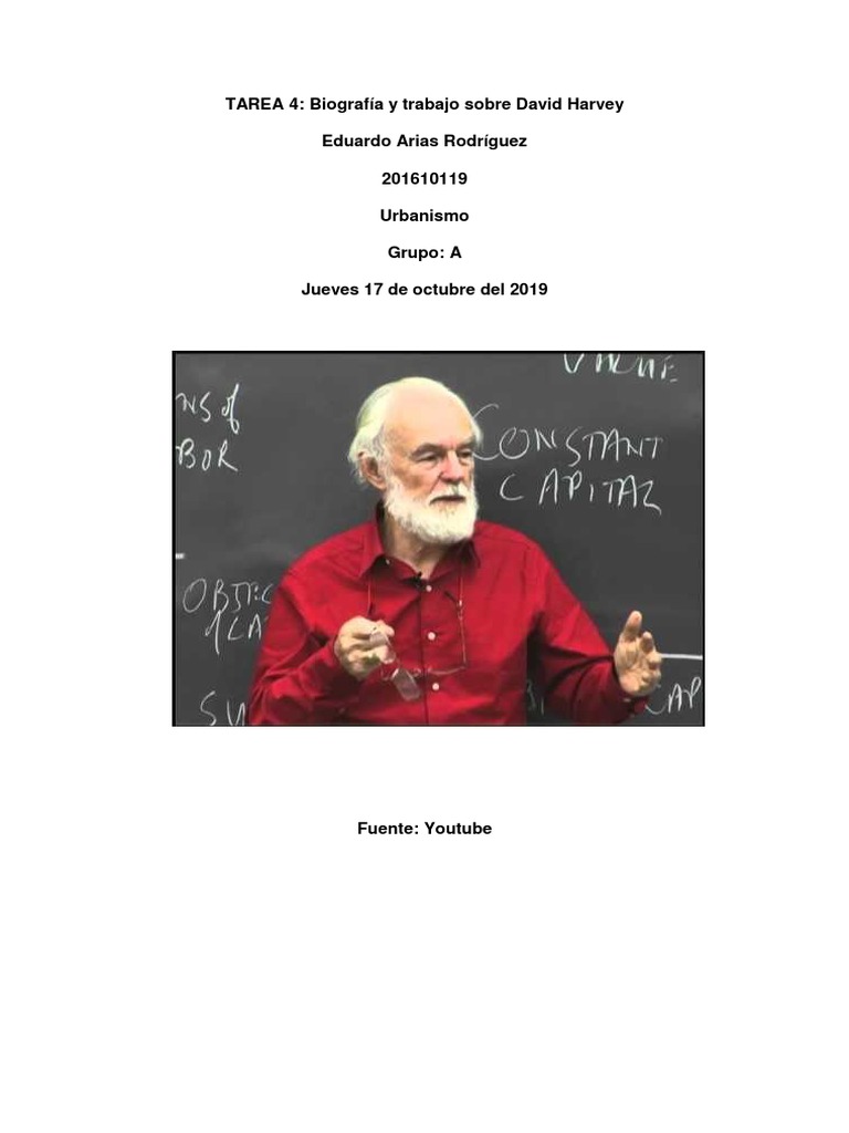 Biografia De David Harvey Pdf Science Ciencia Filosófica