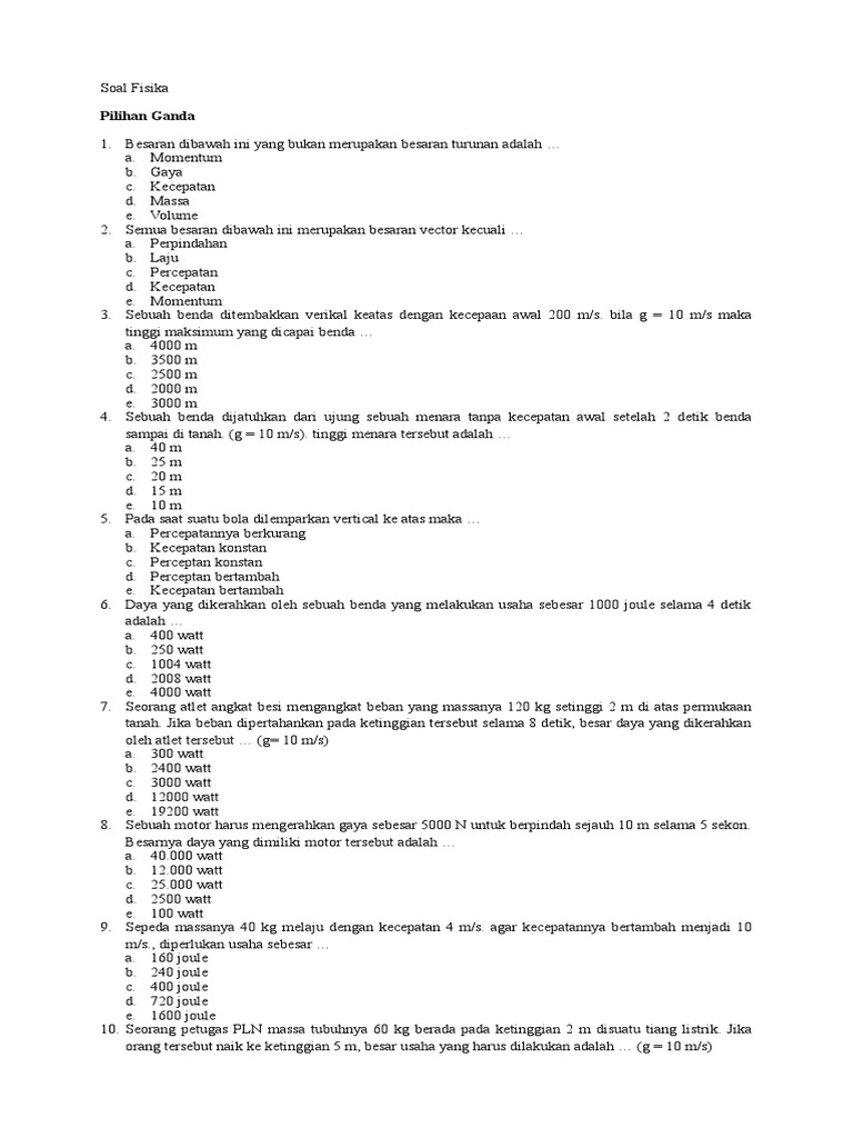 Soal | PDF | Metode & Bahan Ajar | Sains & Matematika