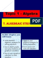 DP 1 Algebra - Algebraic Structures