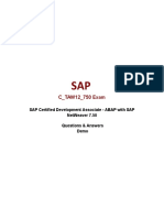 C - Taw12 - 750 Exam: Sap Certified Development Associate - Abap With Sap Netweaver 7.50 Questions & Answers Demo