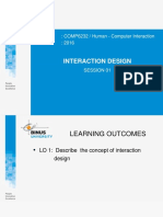 Interaction Design: Course: COMP6232 / Human - Computer Interaction Year: 2016