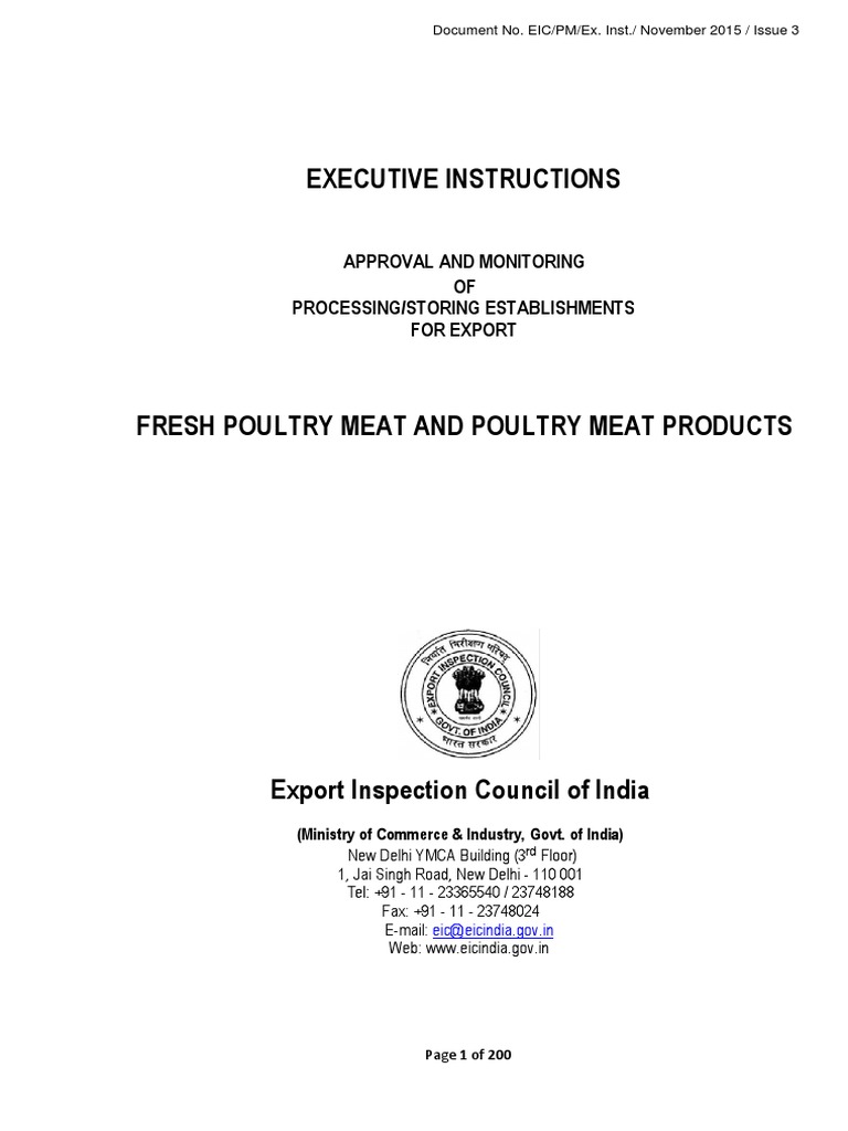 EIA Poultry Meat Certification PDF Environmental Impact