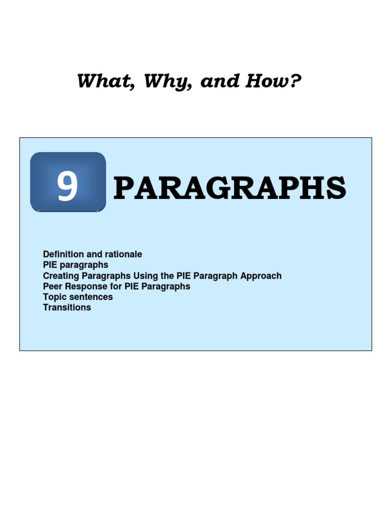 Paragraphs: What, Why, and How? | PDF | Essays | Paragraph
