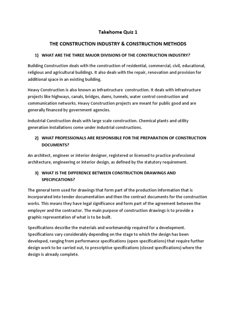 The Construction Industry Answer PDF Specification (Technical