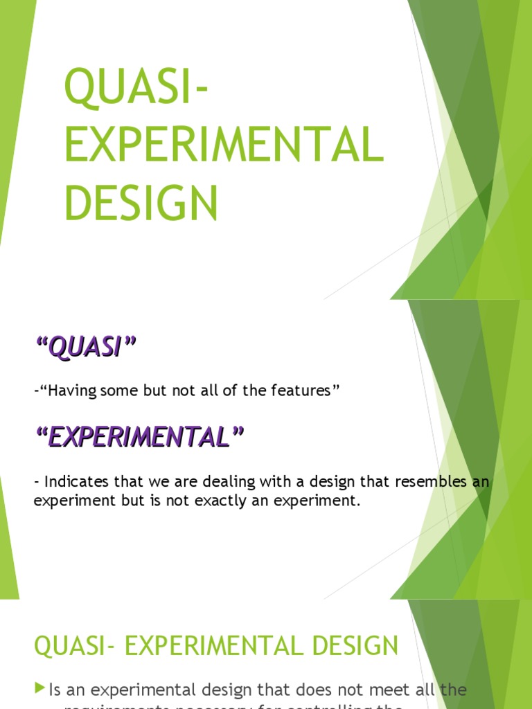 Quasi-Experimental Design | PDF