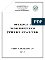 Science 7 Worksheets (Third Quarter: Vilma A. Monding, LPT